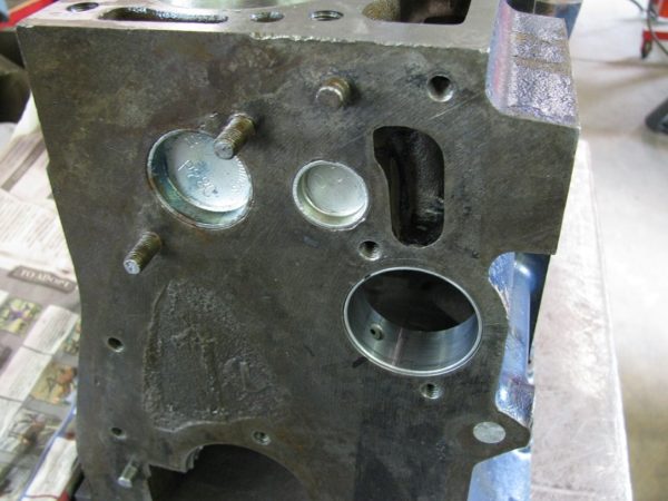 Block with cam bearings installed