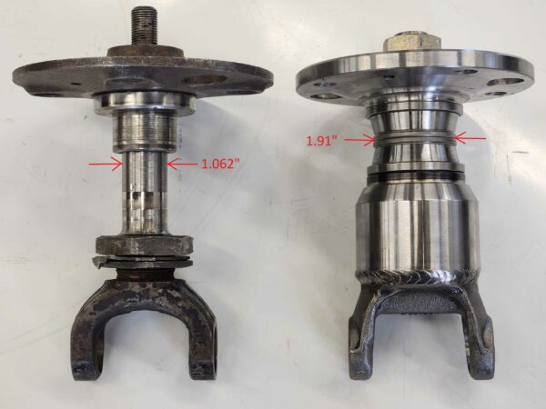 OEM vs Good Parts Rear Hub Spindle Comparison